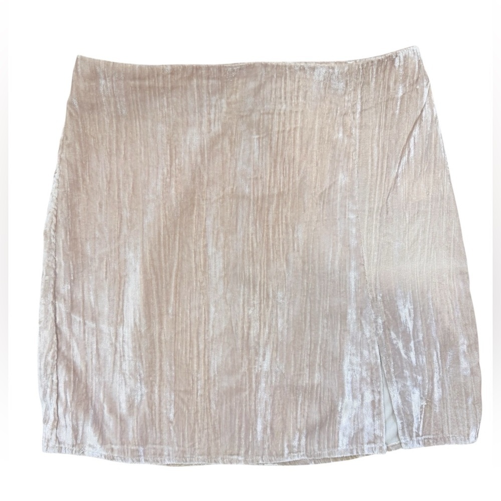 Sophie Rue Velvet Mini Skirt Champagne Size XS